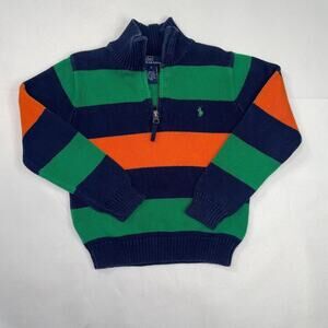 Polo by Ralph Lauren Kids Striped Sweater - Navy, Green, Orange